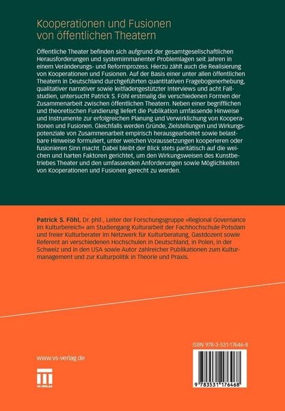 Produktbild: Kooperationen und Fusionen von &ouml;ffentlichen Theatern