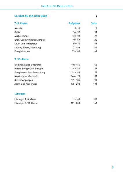 Produktbild: Klett 200 Physik&uuml;bungen wie in der Schule Klasse 7 - 10
