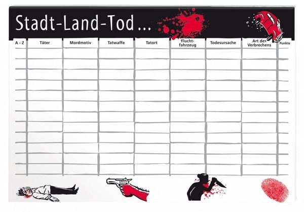 Produktbild: Black Stories: Stadt-Land-Tod, Spiel