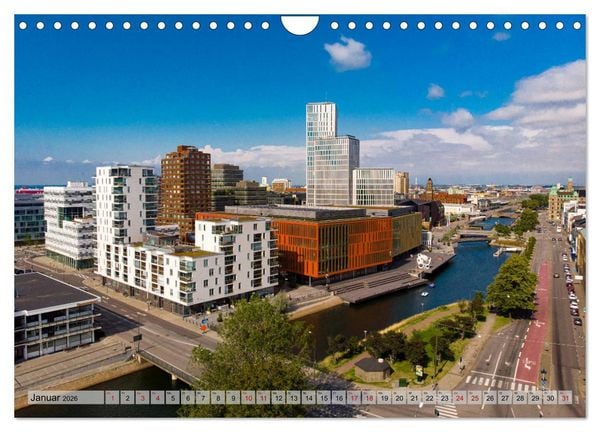 Produktbild: Malm&ouml; von oben (Wandkalender 2026 DIN A4 quer), CALVENDO Monatskalender
