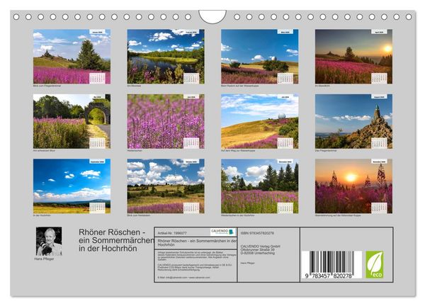 Produktbild: Rh&ouml;ner R&ouml;schen - ein Sommerm&auml;rchen in der Hochrh&ouml;n (Wandkalender 2026 DIN A4 quer), CALVENDO Monatskalender