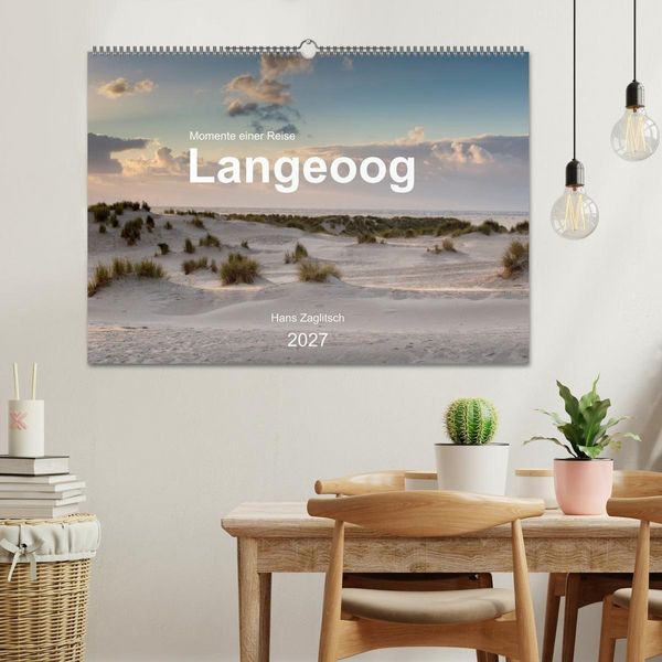 Produktbild: Langeoog - Momente einer Reise (Wandkalender 2027 DIN A2 quer), CALVENDO Monatskalender