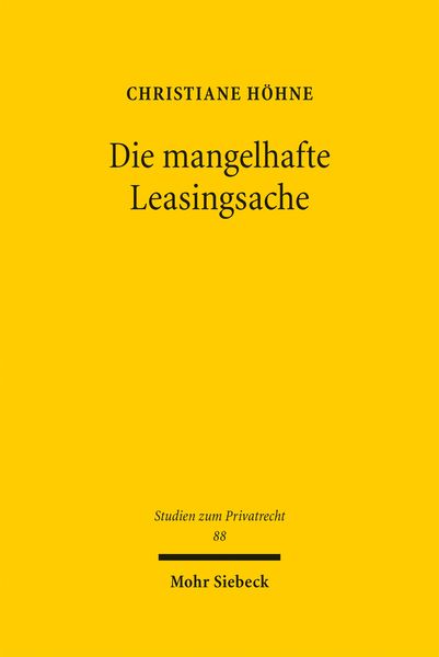 Produktbild: Die mangelhafte Leasingsache