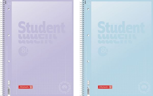 Produktbild: Brunnen Collegeblock Premium Student &bdquo;Pastell 2&ldquo; &brvbar; A4, Lineatur 28, 80 Blatt, sortiert