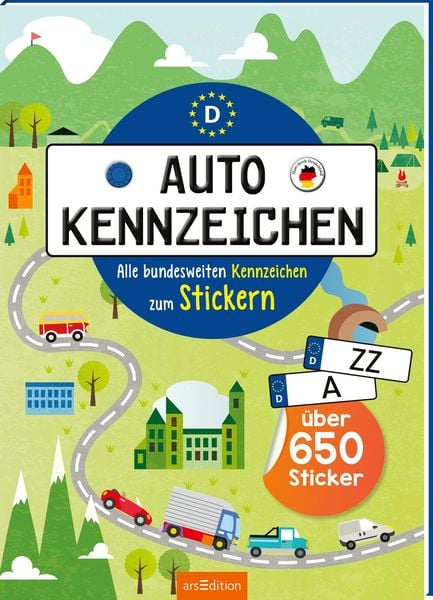 Autokennzeichen – Alle bundesweiten Kennzeichen zum Stickern, Taschenbuch von Annette Maas, arsedition, 978-3-8458-6165-4