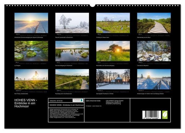 Produktbild: HOHES VENN - Einblicke in ein Hochmoor (hochwertiger Premium Wandkalender 2026 DIN A2 quer), Kunstdruck in Hochglanz