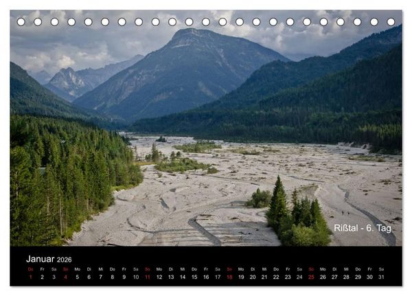 Produktbild: TransAlp - zu Fu&szlig; &uuml;ber die Alpen von M&uuml;nchen nach Venedig (Tischkalender 2026 DIN A5 quer), CALVENDO Monatskalender