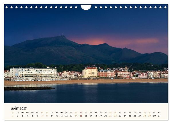 Produktbild: Entre monts et vagues - Une ann&eacute;e au Pays Basque (Calendrier mural 2027 DIN A4 vertical), CALVENDO calendrier mensuel