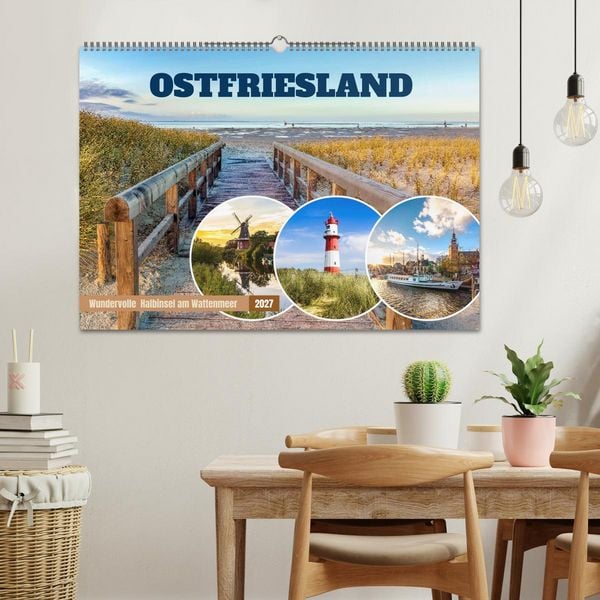 Produktbild: OSTFRIESLAND Wundervolle Halbinsel am Wattenmeer (Wandkalender 2027 DIN A2 quer), CALVENDO Monatskalender