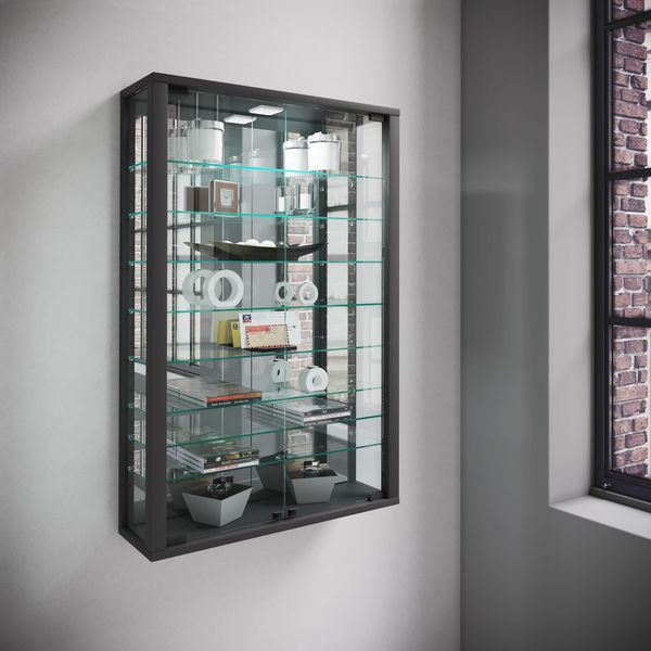 Produktbild: Wandvitrine Glasvitrine Vitrosa Mini Spiegel