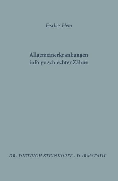 Produktbild: Allgemeinerkrankungen Infolge Schlechter Z&auml;hne