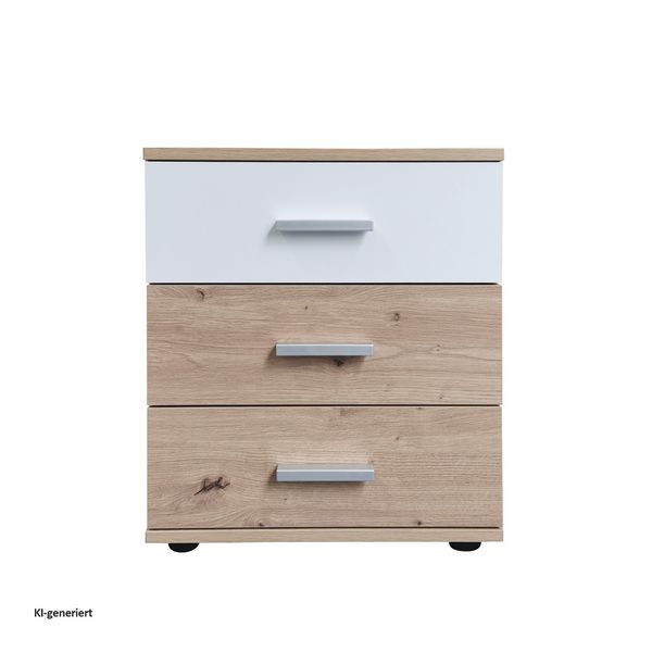 Produktbild: HTI-Living Nachtschrank Nina mit 3 Schubladen Nachtschrank Nina mit 3 Schubladen