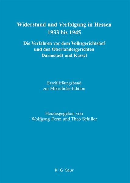 Produktbild: Erschlie&szlig;ungsband zur Mikrofiche-Edition