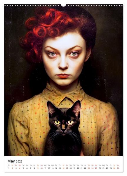 Produktbild: Meow and Forever (Wall Calendar 2026 DIN A2 portrait), CALVENDO 12 Month Wall Calendar