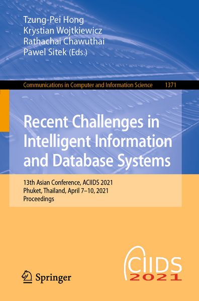 Produktbild: Recent Challenges in Intelligent Information and Database Systems