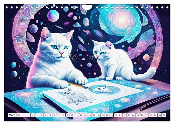 Produktbild: Katzen Schnurrige K&uuml;nstler (Wandkalender 2026 DIN A4 quer), CALVENDO Monatskalender