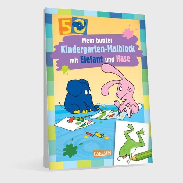 Produktbild: Mein bunter Kindergarten-Malblock mit Elefant und Hase
