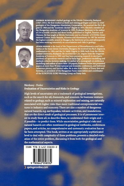Produktbild: Evaluation of Uncertainties and Risks in Geology