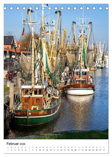 Produktbild: GREETSIEL Rund um den Hafen (Tischkalender 2026 DIN A5 hoch), CALVENDO Monatskalender