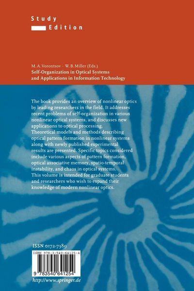 Produktbild: Self-Organization in Optical Systems and Applications in Information Technology