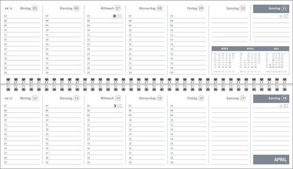 Produktbild: times&more Petrol Wochenquerplaner 2027