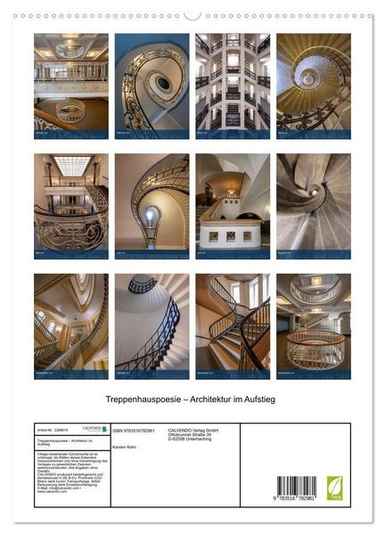 Produktbild: Treppenhauspoesie &ndash; Architektur im Aufstieg (hochwertiger Premium Wandkalender 2027 DIN A2 hoch), Kunstdruck in Hochglanz