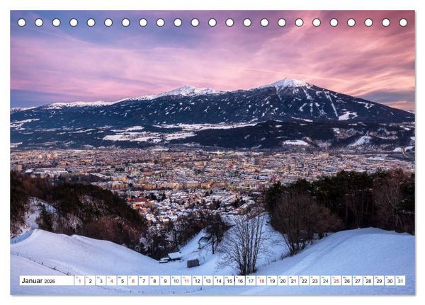 Produktbild: Innsbruck - Hauptstadt der Alpen (Tischkalender 2026 DIN A5 quer), CALVENDO Monatskalender