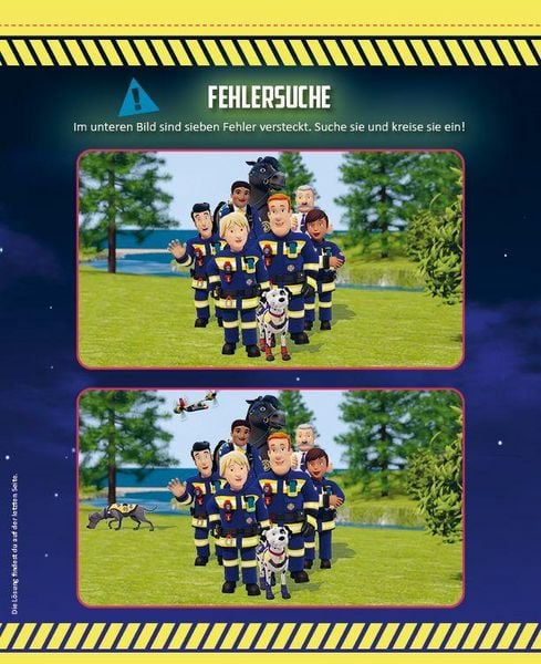 Produktbild: Feuerwehrmann Sam: Der gro&szlig;e Glow-in-the-Dark Stickerspa&szlig;: Stickern - R&auml;tseln - Ausmalen