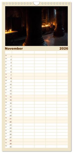 Produktbild: Familienplaner 2026 - ARMENIEN - Land der fr&uuml;hen Christen mit 5 Spalten (Wandkalender, 21 x 45 cm) CALVENDO
