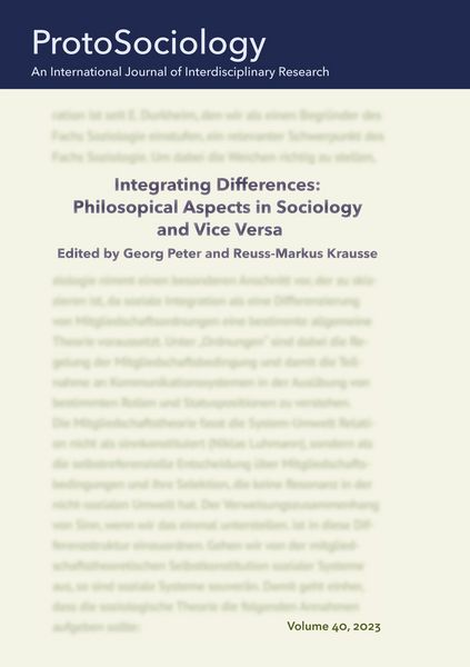 Produktbild: Integrating Differences: Philosopical Aspects in Sociology and Vice Versa
