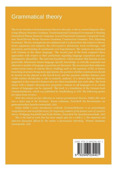 Produktbild: Grammatical theory Vol. 2
