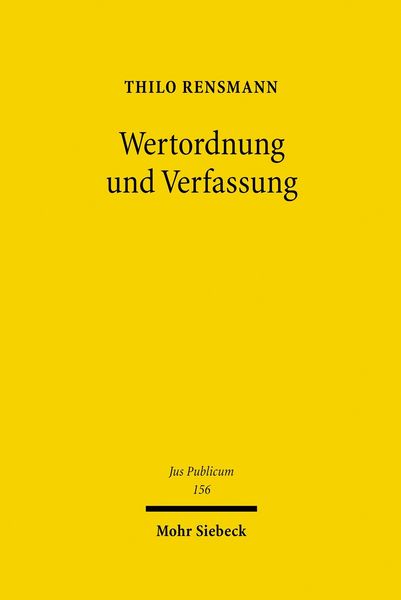 Produktbild: Wertordnung und Verfassung