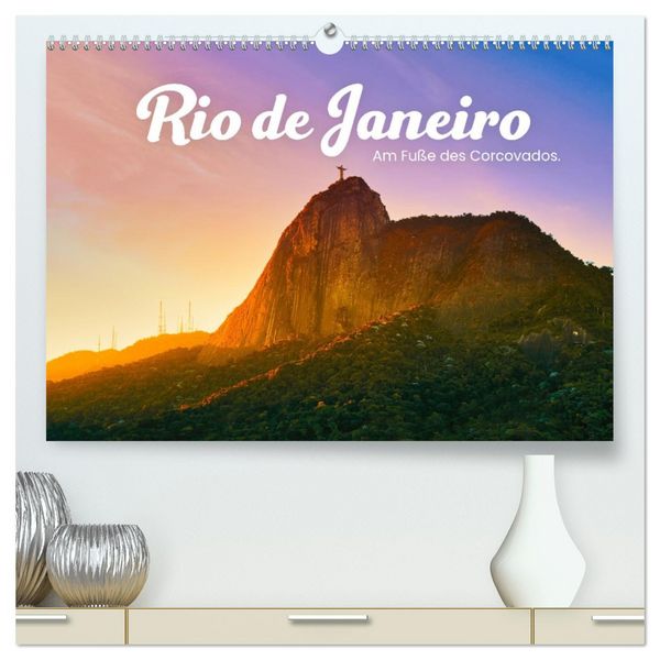 Rio de Janeiro - Am Fuße des Corcovados. (hochwertiger Premium Wandkalender 2026 DIN A2 quer), Kunstdruck in Hochglanz