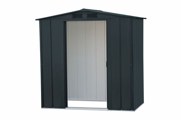 Produktbild: Metall Ger&auml;tehaus 202x123 Gartenhaus Schiebet&uuml;r