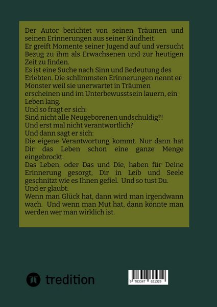 Produktbild: Das Monster Erinnerung. Manchen Schmerz m&ouml;chte man vergessen. Aber nach &uuml;ber 60 Lebensjahren l&auml;sst sich auch von Engeln der Erinnerung berichten.