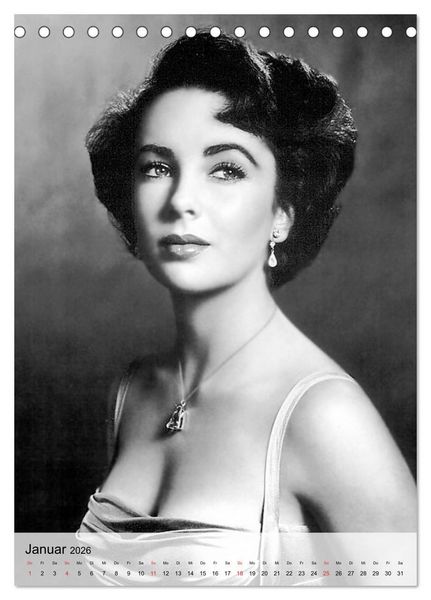Produktbild: Elizabeth Taylor (Tischkalender 2026 DIN A5 hoch), CALVENDO Monatskalender