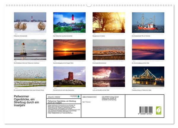 Produktbild: Pellwormer Ogenblicke, ein Streifzug durch ein Inseljahr (hochwertiger Premium Wandkalender 2027 DIN A2 quer), Kunstdruck in Hochglanz