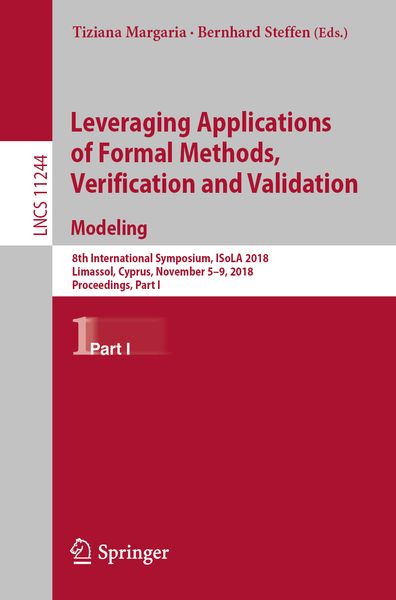 Produktbild: Leveraging Applications of Formal Methods, Verification and Validation. Modeling