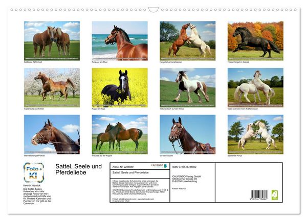 Produktbild: Sattel, Seele und Pferdeliebe (Wandkalender 2027 DIN A2 quer), CALVENDO Monatskalender