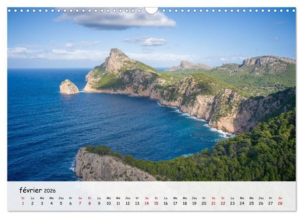 Produktbild: Majorque - Une &icirc;le &agrave; couper le souffle en M&eacute;diterran&eacute;e (Calendrier mural 2026 DIN A3 vertical), CALVENDO calendrier mensuel