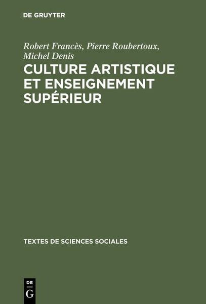 Produktbild: Culture artistique et enseignement sup&eacute;rieur