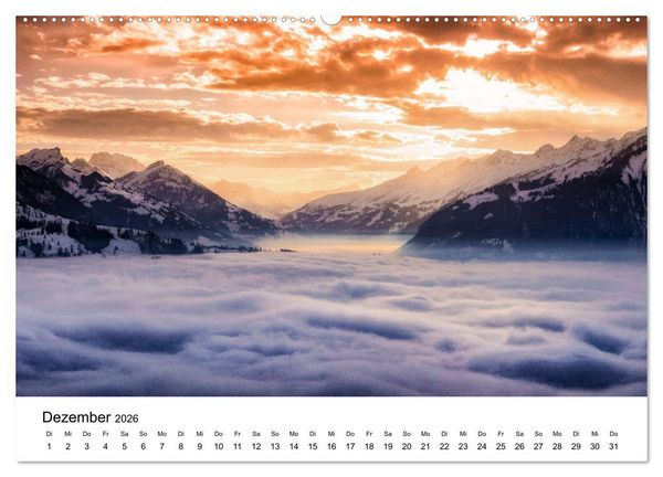 Produktbild: Wunderwelt Schweiz (Wandkalender 2026 DIN A2 quer), CALVENDO Monatskalender