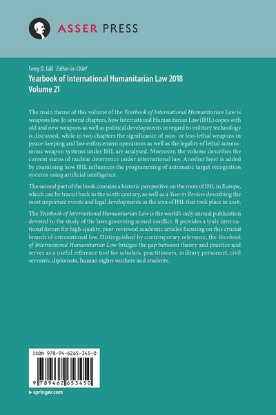 Produktbild: Yearbook of International Humanitarian Law, Volume 21 (2018)