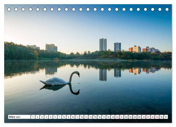 Produktbild: Halle-Saale - Meine Stadt im Spiegel (Tischkalender 2027 DIN A5 quer), CALVENDO Monatskalender