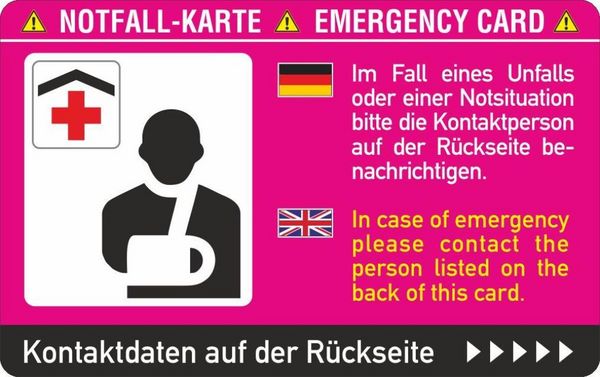 Produktbild: Notfallkarte
