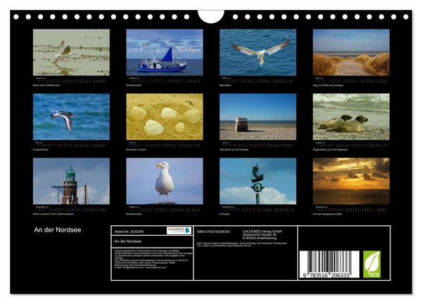 Produktbild: An der Nordsee (Wandkalender 2026 DIN A4 quer), CALVENDO Monatskalender
