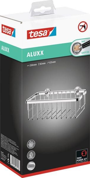 Produktbild: Tesa 40201-00000-00 ALUXX Duschkorb Klebstoff Chrom (gl&auml;nzend)