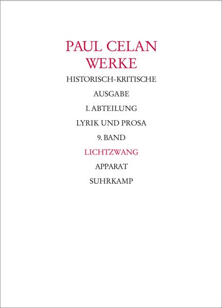 Produktbild: Werke. Historisch-kritische Ausgabe. I. Abteilung: Lyrik und Prosa