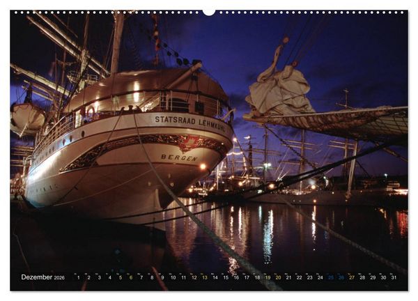 Produktbild: Analoge Fotografie Tall Ships Sail 1995 Bremerhaven (hochwertiger Premium Wandkalender 2026 DIN A2 quer), Kunstdruck in Hochglanz