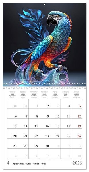Produktbild: Rainbow Creatures (Wall Calendar 2026 12 &times; 12 Inch) CALVENDO 12 Month Wall Calendar